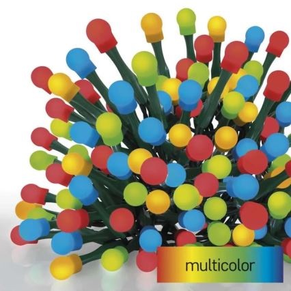 LED Vonkajší  reťaz 80xLED/8 funkcií 13m viacfarebný IP44