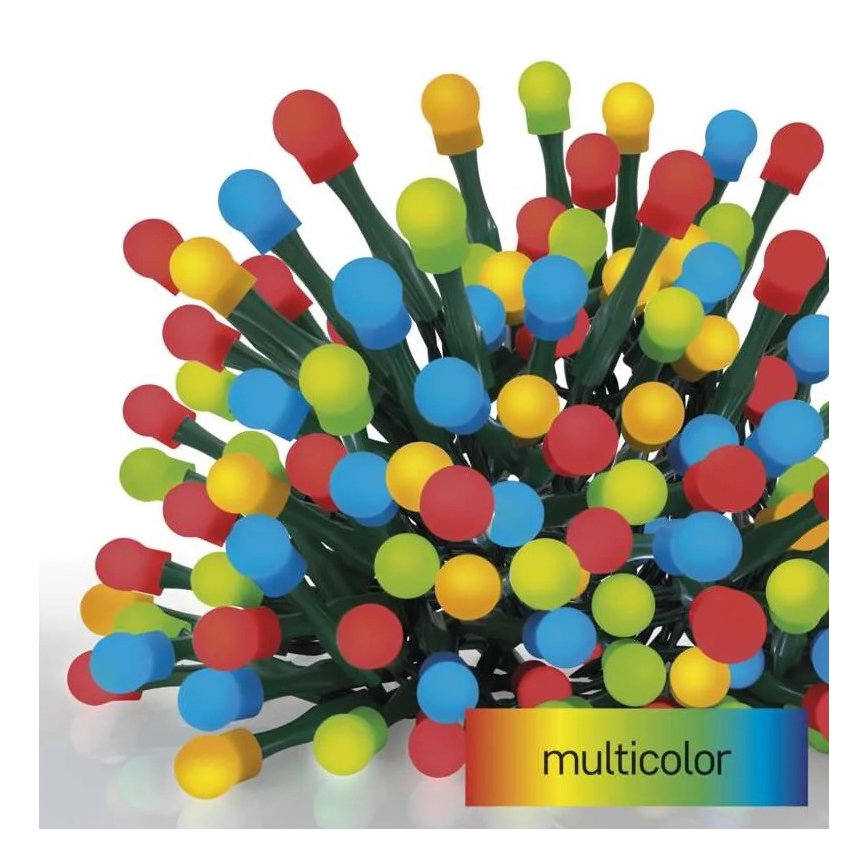 LED Vonkajší  reťaz 80xLED/8 funkcií 13m viacfarebný IP44