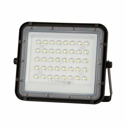 LED Vonkajší stmievateľný solárny reflektor LED/10W/3,2V IP65 4000K čierna + diaľkové ovládanie