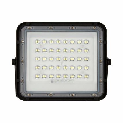 LED Vonkajší stmievateľný solárny reflektor LED/10W/3,2V IP65 6400K čierna + diaľkové ovládanie