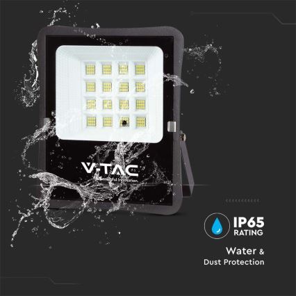 LED Vonkajší solárny reflektor LED/12W/3,2V 6400K IP65 10000 mAh + diaľkové ovládanie