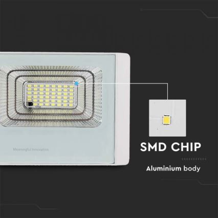 LED Vonkajší solárny reflektor LED/12W/3,2V IP65 4000K 5000 mAh + diaľkové ovládanie