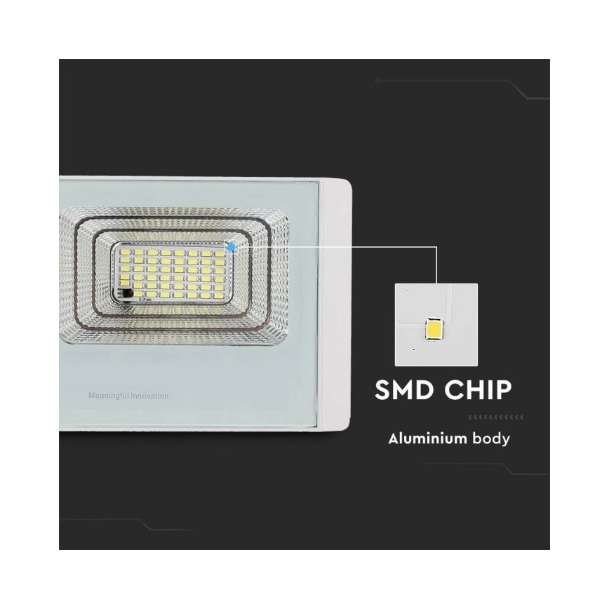 LED Vonkajší solárny reflektor LED/12W/3,2V IP65 4000K 5000 mAh + diaľkové ovládanie