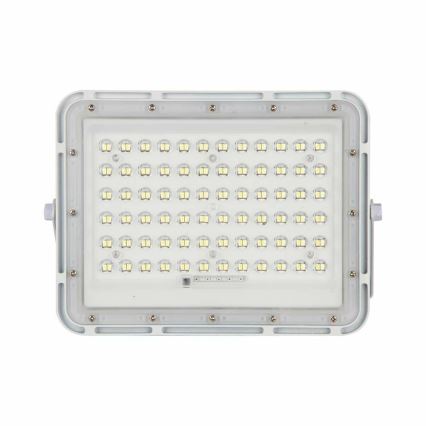 LED Vonkajší stmievateľný solárny reflektor LED/15W/3,2V IP65 4000K biela + diaľkové ovládanie