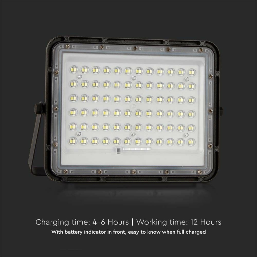 LED Vonkajší stmievateľný solárny reflektor LED/15W/3,2V IP65 4000K čierna + diaľkové ovládanie