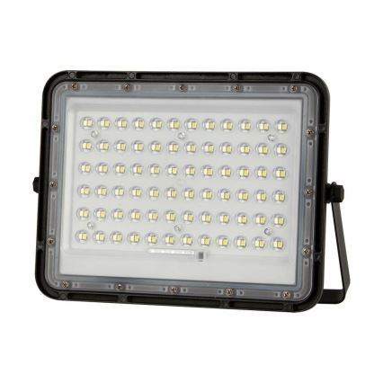 LED Vonkajší stmievateľný solárny reflektor LED/15W/3,2V IP65 6400K čierna + diaľkové ovládanie