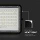 LED Vonkajší stmievateľný solárny reflektor LED/15W/3,2V IP65 6400K čierna + diaľkové ovládanie