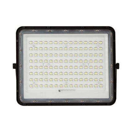 LED Vonkajší solárny reflektor LED/200W/3,2V 4000K čierna IP65 + diaľkové ovládanie