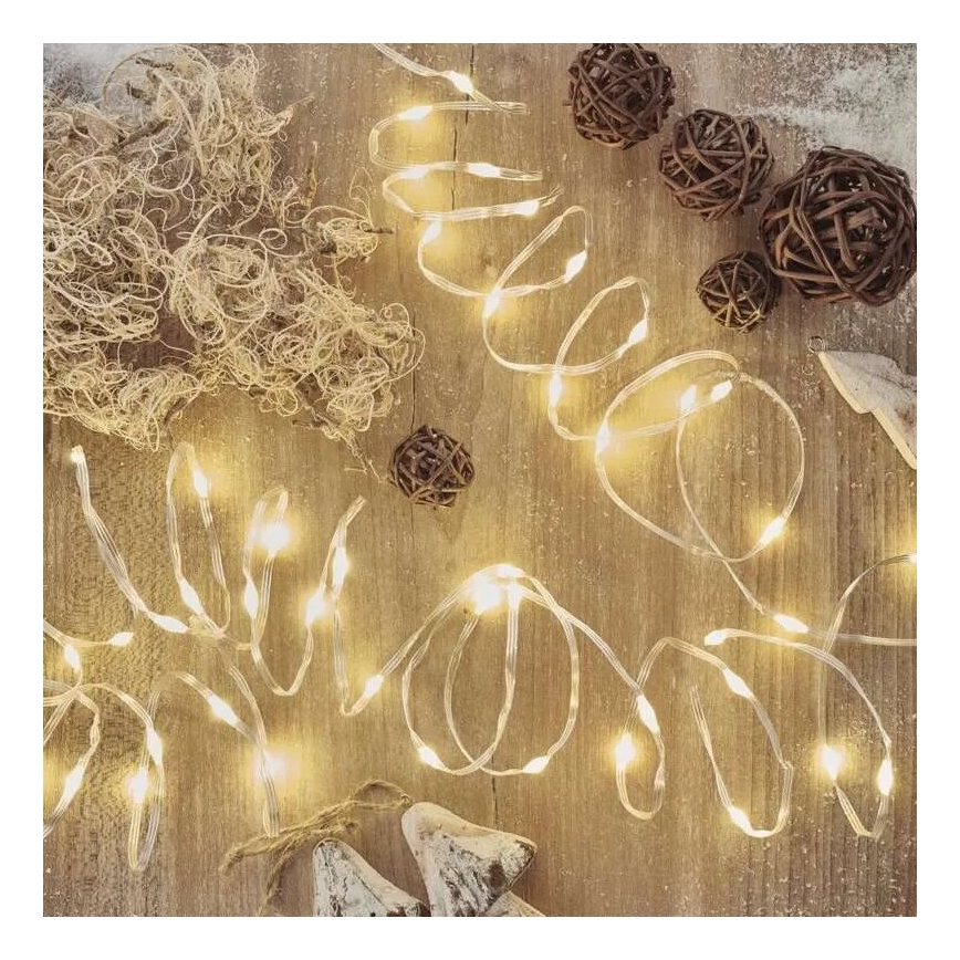 LED vonkajší svetelný reťaz 120xLED/17m IP44 teplá biela