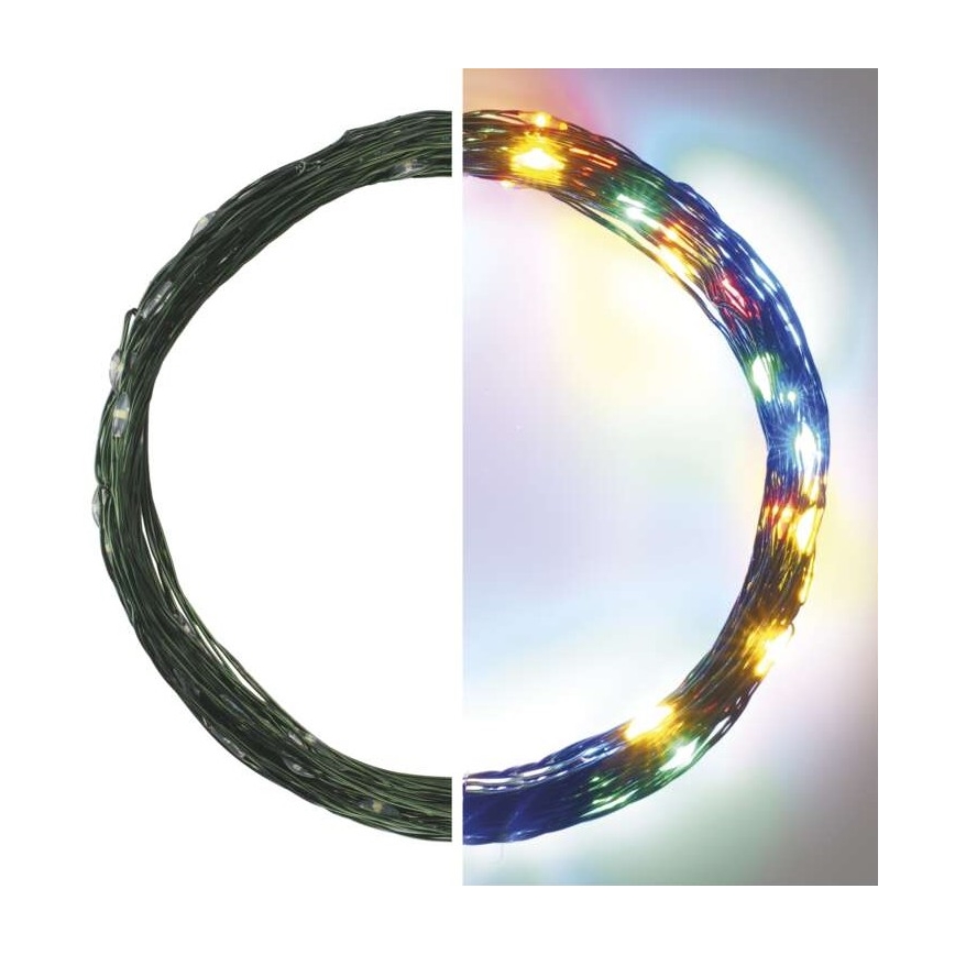 LED  vonkajší svetelný reťaz 75xLED/12,5m IP44 viacfarebný
