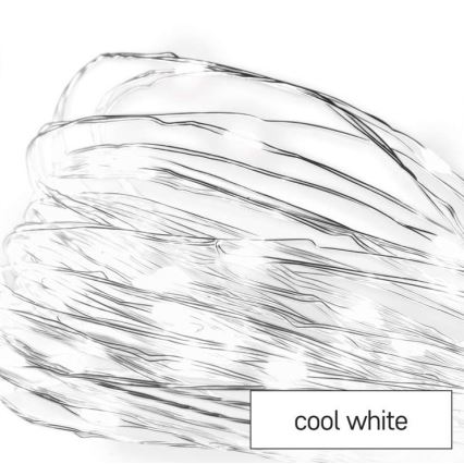 LED vonkajší svetelný reťazec 100xLED/15m IP44 studená biela