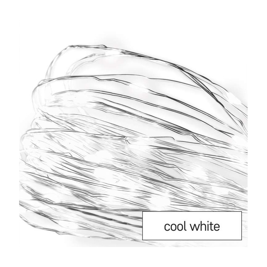 LED vonkajší svetelný reťazec 100xLED/15m IP44 studená biela