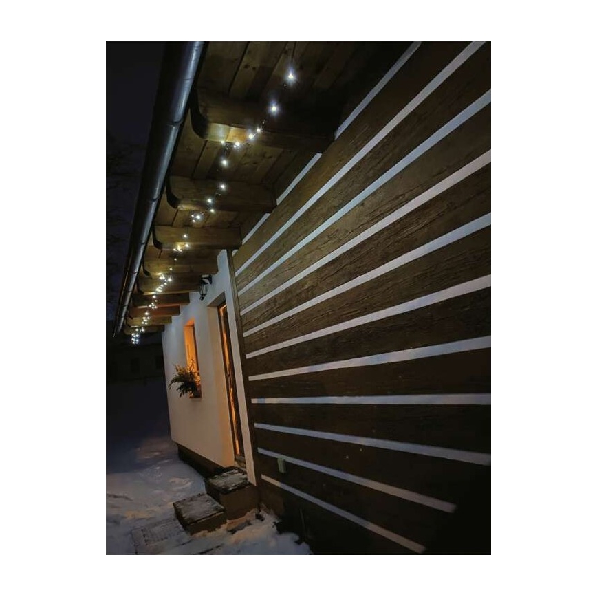 LED vonkajší svetelný reťazec 120xLED/17m IP44 studená biela