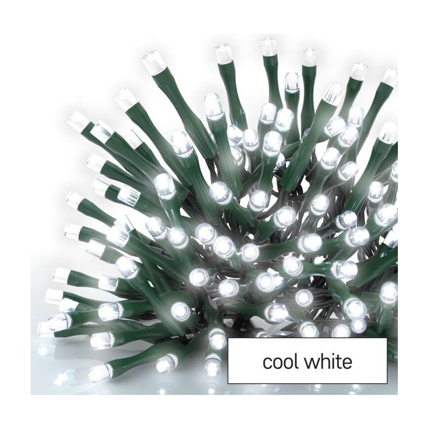 LED vonkajší svetelný reťazec 120xLED/17m IP44 studená biela