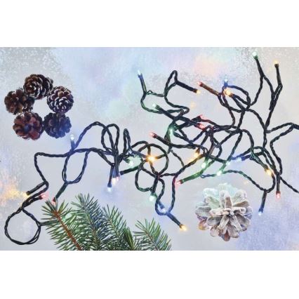 LED vonkajší svetelný reťazec 180×LED / 23 m, IP44, viacfarebný