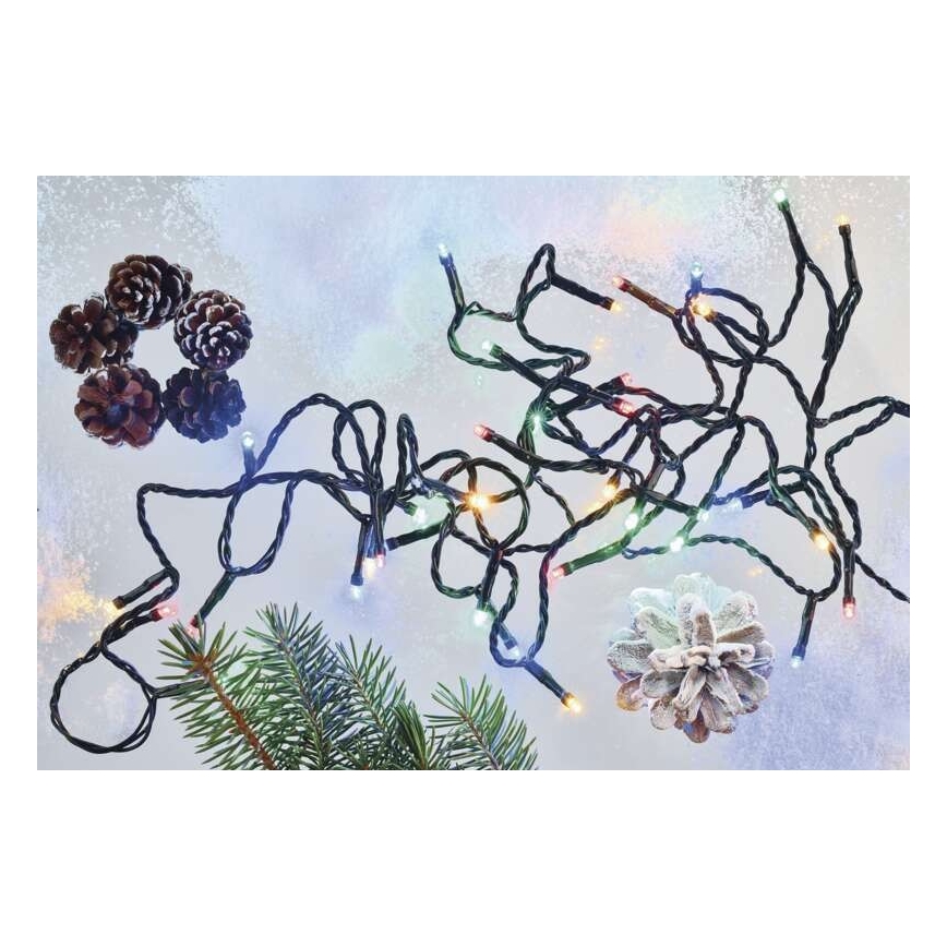 LED vonkajší svetelný reťazec 180×LED / 23 m, IP44, viacfarebný