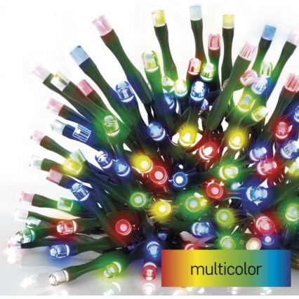 LED vonkajší svetelný reťazec 180×LED / 23 m, IP44, viacfarebný