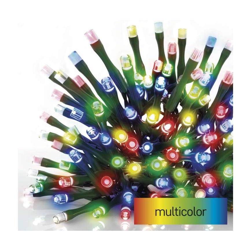 LED vonkajší svetelný reťazec 180×LED / 23 m, IP44, viacfarebný