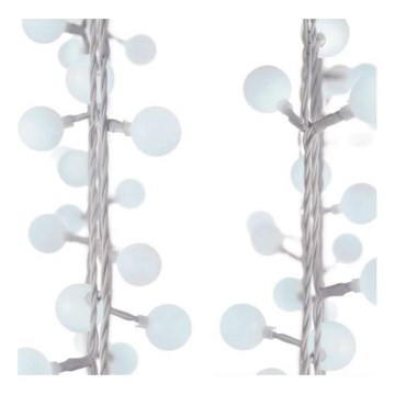 LED vonkajší svetelný reťazec 40xLED/9m IP44 studená biela