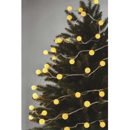 LED vonkajší svetelný reťazec 40xLED/9m IP44 teplá biela