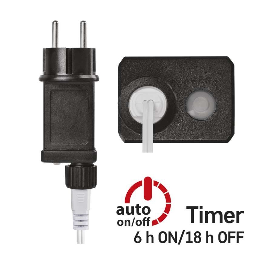 LED vonkajší svetelný reťazec 40xLED/9m IP44 teplá biela