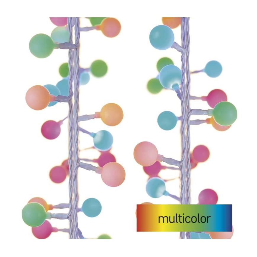 LED vonkajší svetelný reťazec 40xLED/9m IP44 viacfarebný