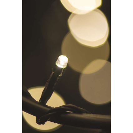 LED vonkajší svetelný reťazec 80 LED, 13 m, IP44, teplá biela