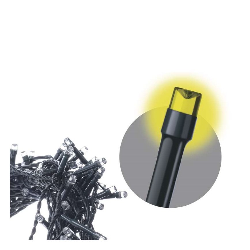 LED vonkajší svetelný reťazec 80 LED, 13 m, IP44, teplá biela