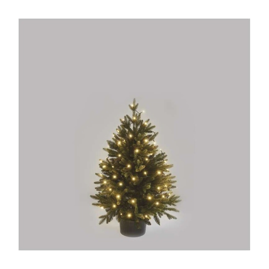 LED vonkajší svetelný reťazec 80xLED/3xAA 6,1m IP44 teplá biela