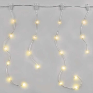 LED Vonkajší vianočný reťaz 100xLED/8 funkcií 7,9x0,7m IP44 teplá biela