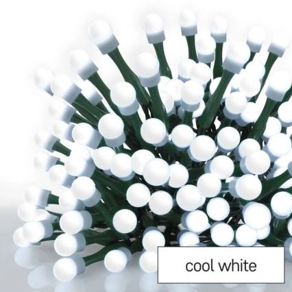 LED vonkajší vianočný reťaz 480 LED/8 funkcií 53 m studená biela IP44