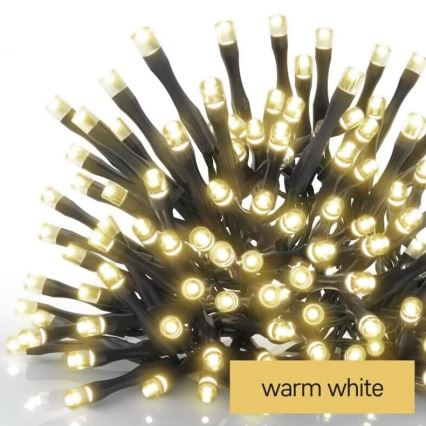 LED Vonkajší vianočný reťaz 50xLED/5m IP44 teplá biela