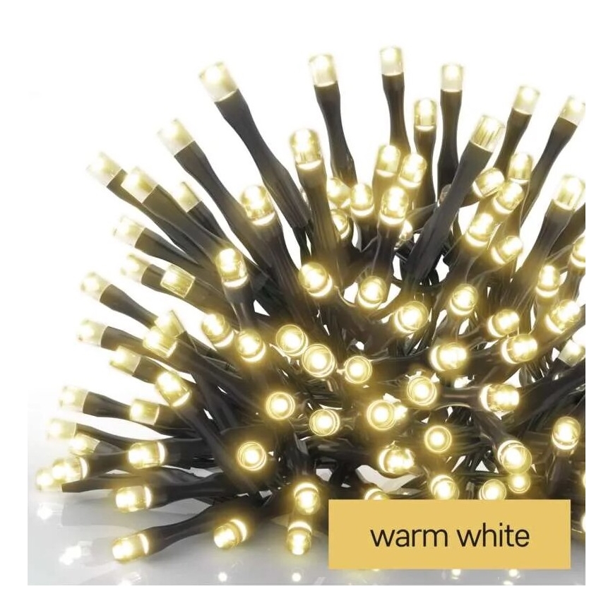 LED Vonkajší vianočný reťaz 50xLED/5m IP44 teplá biela