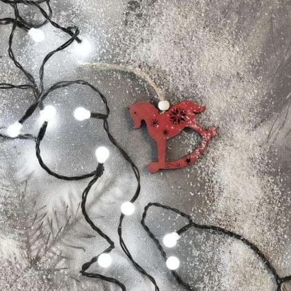 LED Vonkajší vianočný reťaz 80xLED/8 funkcií 13m studená biela IP44