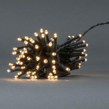 LED Vonkajší vianočný reťazec 96xLED/7 funkcií/3xAA 7,7 m IP44 teplá biela