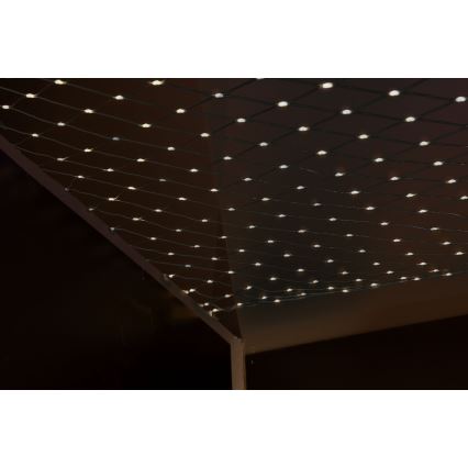 LED vonkajší záves NET 240xLED/7,2W/230V 1,5x2 m IP44 teplá biela
