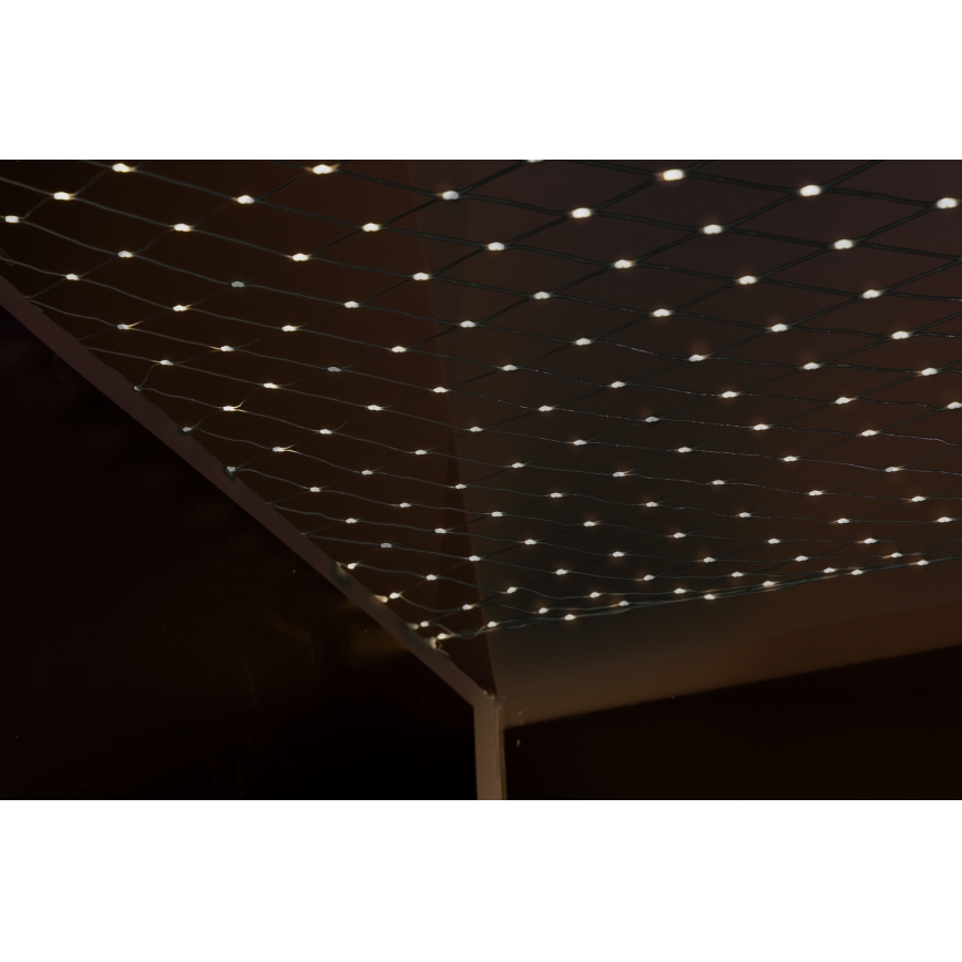 LED vonkajší záves NET 240xLED/7,2W/230V 1,5x2 m IP44 teplá biela