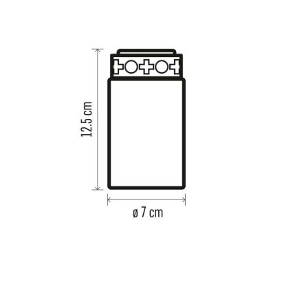 LED Vonkajšia dekorácia  1xLED/2xC IP44 červená