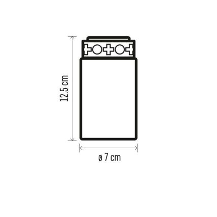 LED vonkajšia dekorácia LED/2xC IP44 červená
