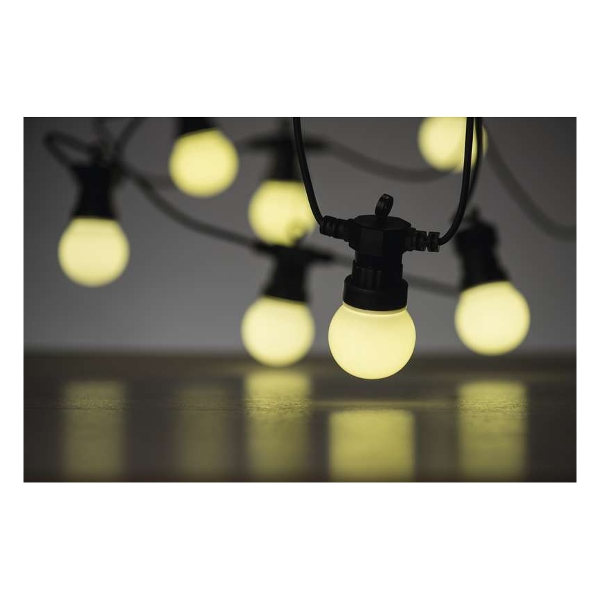 LED  Vonkajšia dekoračná reťaz 10xLED/10m IP44 biela