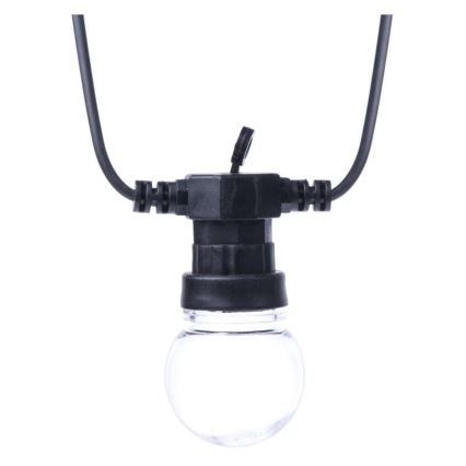 LED vonkajšia dekoračná reťaz 10xLED/10m IP44 priehľadná