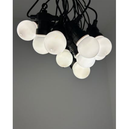 LED vonkajšia dekoratívna reťaz 10xLED/0,36W/230V 4,5 m IP44 čierna