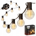 LED vonkajšia dekoratívna reťaz 20xE12/1W/230V 20 m IP65 čierna