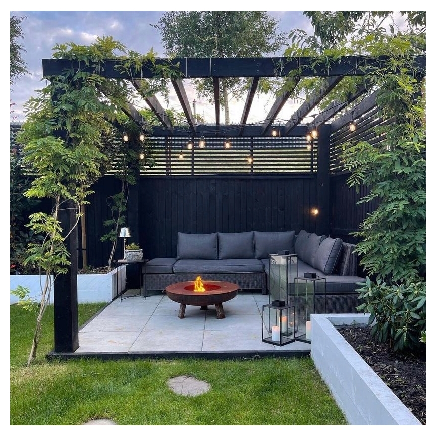 LED vonkajšia dekoratívna reťaz 20xE27/1W/230V 11,44 m IP44 čierna