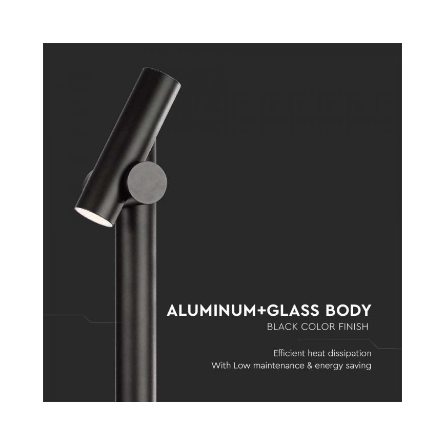 LED Vonkajšia flexibilná lampa LED/4W/230V 4000K IP44 100 cm čierna