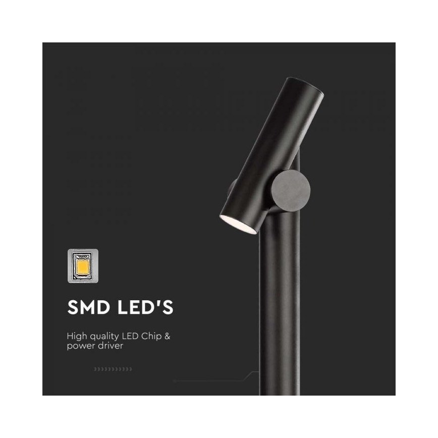 LED Vonkajšia flexibilná lampa LED/4W/230V 4000K IP44 100 cm čierna