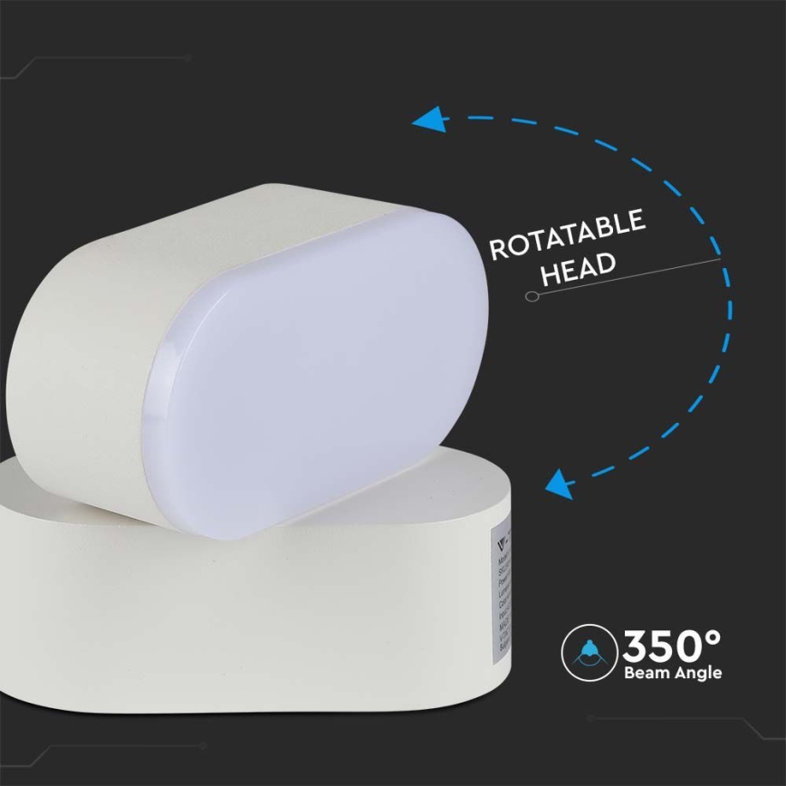LED Vonkajšia flexibilná nástenné svietidlo LED/5W/230V 3000K IP65 biela