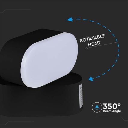 LED Vonkajšia flexibilná nástenné svietidlo LED/5W/230V 3000K IP65 čierna