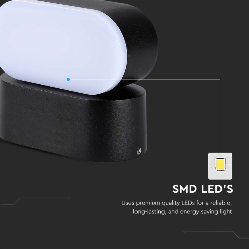 LED Vonkajšia flexibilná nástenné svietidlo LED/5W/230V 3000K IP65 čierna