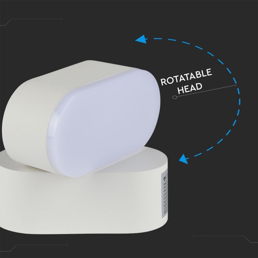 LED Vonkajšia flexibilná nástenné svietidlo LED/5W/230V 4000K IP65 biela